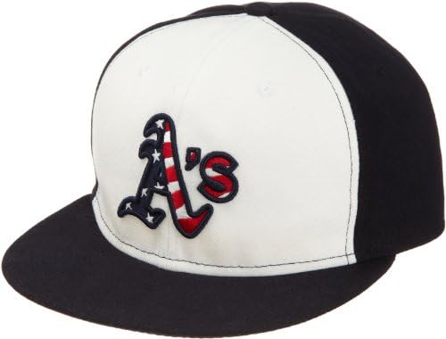 ליגת הבייסבול אוקלנד אתלטיקס 2011 כוכבים ופסים 59 חמישים כובע, לבן / חיל הים, 7