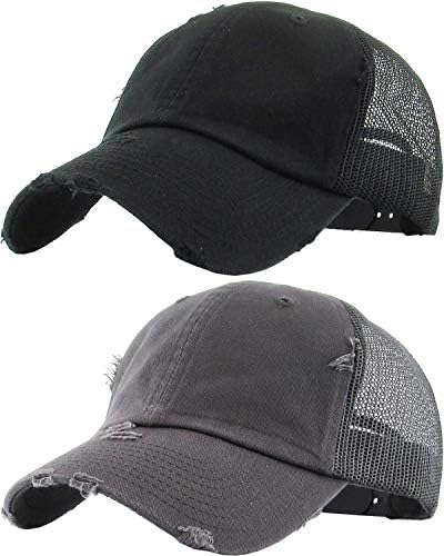 פאנקי ג ' אנק נשים של מתכוונן חזרה רצועת אתלטי נהג משאית כובע רשת בייסבול כובע אבא כובע 2 חבילה חבילות