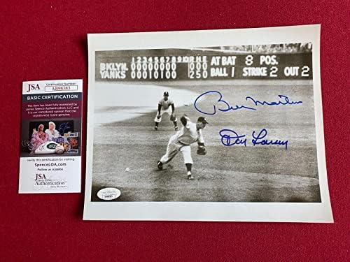 דון לארסן/בילי מרטין, עם חתימה 8x10 צילום - תמונות MLB עם חתימה