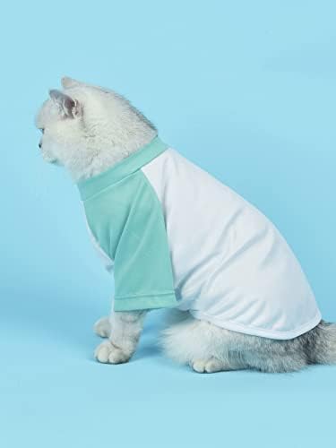Qwinee פשוט כלב טי טי חול חולצה צבע חילוק טיפה כתף כלב חולצת חולצת חולצות רכות נמתחות חולצות בגדים לחיות מחמד לחתולים בינוניים קטנים כלבים