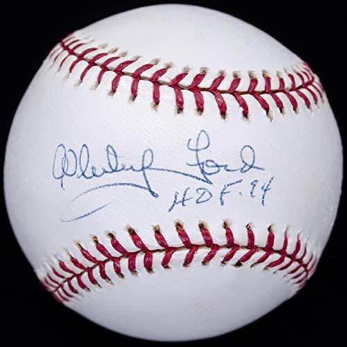 Whitey Ford Hof 74 חתום על חתימה על חתימה של OML בייסבול MLB מוסמך - כדורי חתימה