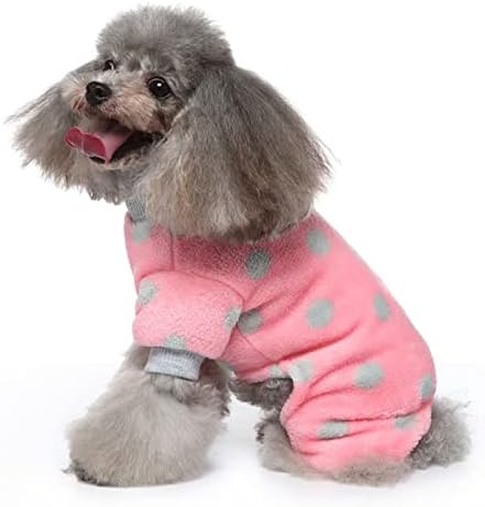 אפוד לחיות מחמד סוודר כלבים לכלבים בינוניים קטנים מעיל גור חורף מעיל ורוד נקודה XL