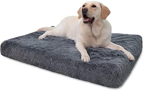 מיטת כלבים אורטופדית מיטה מיטה מפוארת מיטות כלבים רחיצות מפוארות עם כיסוי אטום למים נשלף אנטי פליפ קצף חיית מחמד מזרן שינה לגדול, ג'מבו,