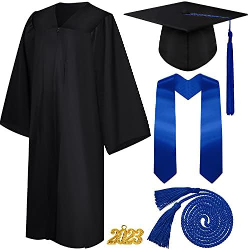 4 קטעים 2023 סיום לימודים יוניסקס שמלת מט כובע ציצית גנב הגדרת כבוד כבוד 2023 קסם ללימודים