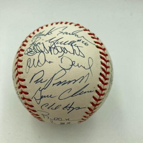 בארי בונדס 1999 נבחרת סן פרנסיסקו ענקים חתמה על בייסבול בליגה הלאומית - כדורי בייסבול חתימה