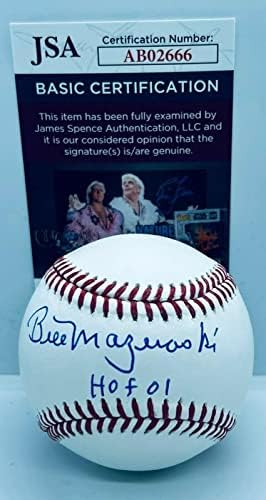 שודדי ביל מזרוסקי חתמו על כדור בייסבול רשמי של MLB W/HOF כתובת JSA - כדורי בייסבול עם חתימה