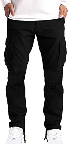 ארוך מכנסיים מטען לגברים מכנסיים מטען עבודה ללבוש לחימה בטיחות מטען 6 כיס מלא מכנסיים אלסטי מותניים מכנסיים