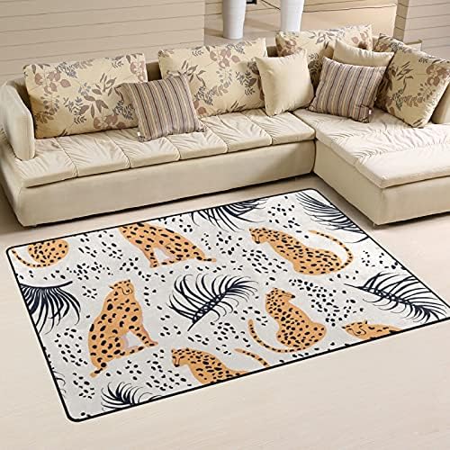 דקל ברדלס משאיר שטיחים גדולים של שטיחי שטיחים משתלת שטיחים פליימאט לילדים משחק חדר שינה חדר סלון 60X39 אינץ ', שטיח תפאורה ביתית