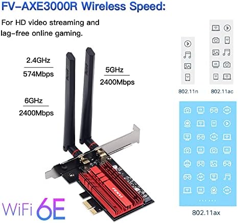 Wifi 6e ax210 pci-e wifi כרטיס BT5.2 160MHz Tri-band מרחיב את WiFi ל- 6GHz/5GHz/2.4GHz 5400 מגהביט לשנייה Gigabit AX210NGW שולחן עבודה