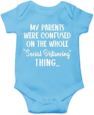 CBTWEAR ההורים שלי לא שמרו על הרחקות חברתית - תלבושת סרקסטית - תינוק חמוד מקשה אחת לתינוק בגד גוף