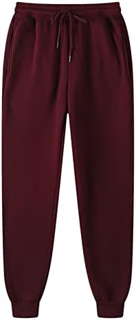 וונקומג1 מכנסי טרנינג פעילים מוצקים לגברים, 12 צבעים שרוך מותניים אלסטיים מכנסיים רופפים מכנסיים ספורט ספורט