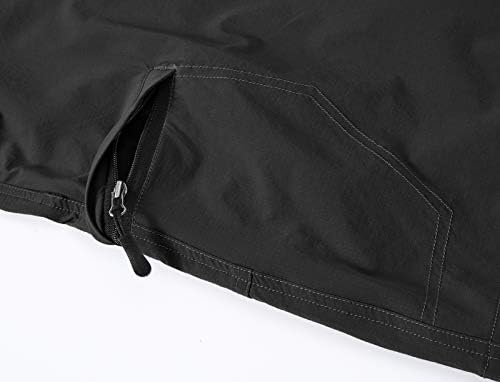 מכנסי מטען לגברים של Basudam מכנסיים קצרים מהיר משקל קל משקל קל משקל 6 כיסים לטיולי קמפינג