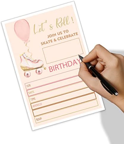 הזמנות ליום הולדת להולדת גלגלת גלגלות הזמנות ליום הולדת ， ציוד למסיבות גלגיליות ， למען קישוט מסיבות למסיבות בנות צעירות, ציוד למסיבות