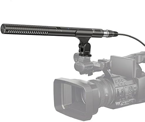 2 מיקרופון סופר קרדיואיד הקבל צילום ראיון וידאו מיקרופון עבור מצלמה מצלמת וידאו עם 3.5 מ מ