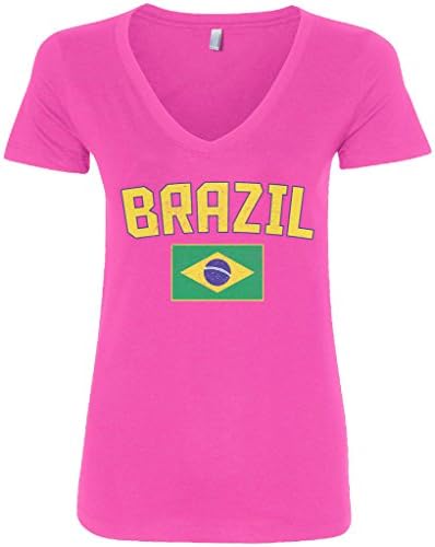 חולצת טריקו של דגל ברזיל לנשים