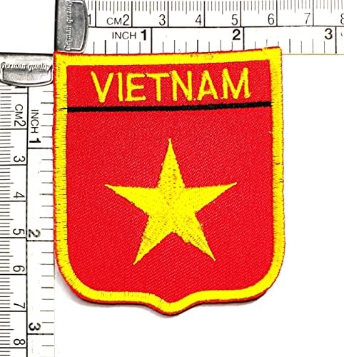 קליינפלוס 2 יחידות. 2.6 על 2.3 אינץ'. וייטנאם דגל תיקון צבאי טקטי דגל סמל אחיד תלבושות לתפור ברזל על תיקוני המדינה לאומי דגל רקום אפליקציות