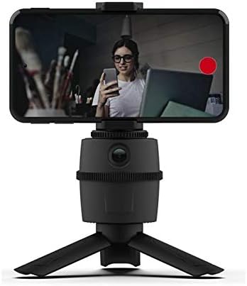Stand Wabe Stand and Mount תואם ל- OnePlus 7T Pro Mclaren Edition - Pivottrack Selfie Stand, מעקב פנים מעמד Pivot Stand Mount - Jet Black