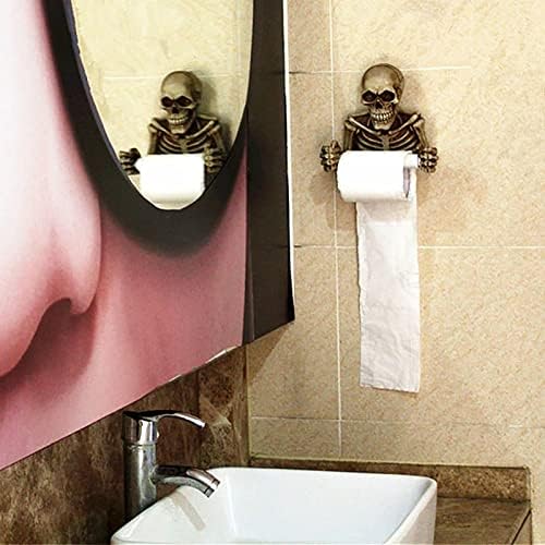 מחזיק נייר טואלט - שלד שלד מצמרר מחזיקי נייר טואלט מחזיקים למגבות חדרי אמבטיה