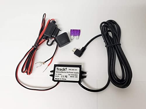 12-24 וולט עד מיקרו USB רכב רכב חיווט חיווט כבלים ומייצב כוח עבור Trass GPS Tracker - או עבור DashCam, מצלמת לוח המחוונים