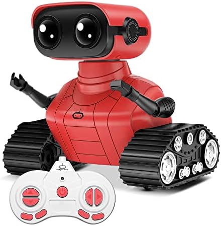 צעצוע רובוט Aovikood, צעצוע רובוט שלט רחוק עם מוזיקה ועיניים מובילות, שירה, ריקודים, רובוט שלט רחוק נטען, מתאים ל -3 4 5 6 7 בנים ובנות