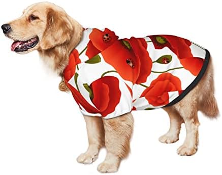 קפוצ'ון גדול של כלבים תוססים-פרחי-פרחי-פרחים סוודר בגדי חיות מחמד עם מעיל תלבושת חתולים רכים XX-LAGE