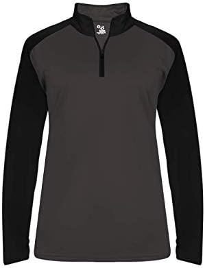 Badger Sport Sport's 1/4 רוכסן ספורט ביצועים רך מנעול שרוול ארוך חולצה/חימום
