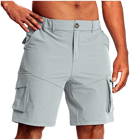מכנסיים קצרים לגברים ספורט כותנה כותנה פשתן מכנסיים קצרים מזדמנים מכנסיים קצרים בכיס פיג'מה מכנסיים קצרים