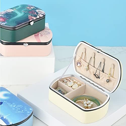 קופסא מארגן תכשיטים של שיואזאם קופסא מארגן תכשיטים קטנים לנשים נערות מתנה מיני אחסון תכשיטים לעגילי שרשראות צמידי שרשראות