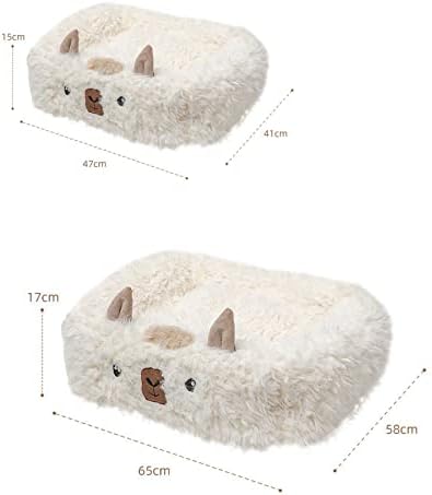 צורת בעלי חיים חמודה מיטת חתול עגולה קטיפה - מיטת כלב סופגנייה - בית מיטת כרית מחצלת לכלב אספקת חיות מחמד עיצוב הבית