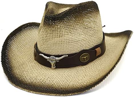 עור גשם רחב גשם כובע כובעי קאובוי הוליווד לגברים ונשים, כובע קאובוי עור מערבי - כובע עור משובח