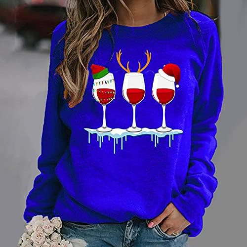 ג ' ימלי חג המולד חולצות, ארוך שרוול סוודר לנשים סתיו בתוספת גודל במגמת קמפינג פוליאסטר חולצות נוחות