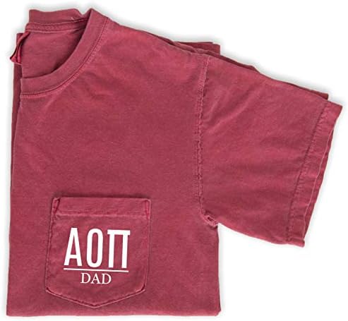 Alpha Omicron Pi Dad חולצה Sorority Corme Colors Pocket Tee