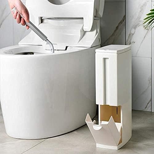 אשפה מיכל אשפה יכול סל יצירתי אמבטיה אשפה יכול, לחץ כדי לפתוח את המכסה, פסולת סל אשפה יכול סל/לבן-1/41.5 * 20 * 11 סנטימטר