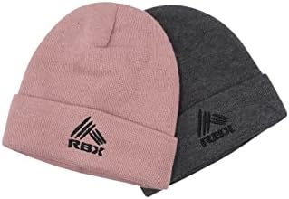 RBX לנשים פעילות יוניסקס 2 חבילות פליס רך מרופד כובע חורפי