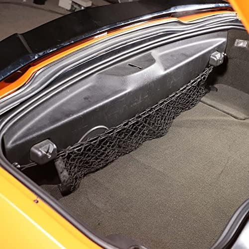 מכוניות אלסטיות מטען מטען רשת עבור C7 Corvette 2014-2019, תיק אחסון תא המטען לרכב, מארגן רשת מכוניות 3 שכבות, שקית אחסון רכב