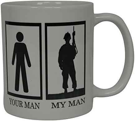 צבאי אשתו קפה ספל אמריקאי חידוש כוס מתנה עבור צבאי ותיק ארהב דגל