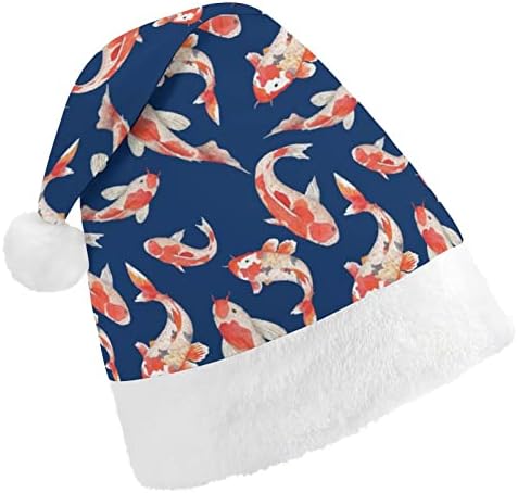 קוי דגי קטיפה חג המולד כובע שובב ונחמד סנטה כובעי עם קטיפה ברים ונוחות אוניית חג המולד קישוט
