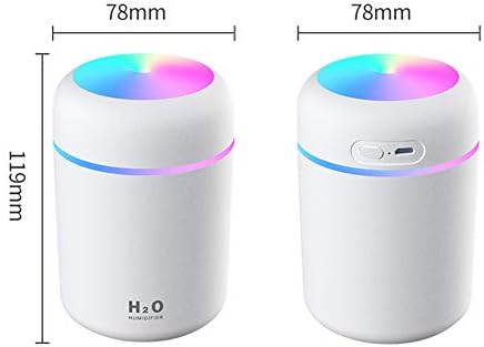צבעוני מגניב מיני חמוד אדים USB 300 מל נייד עם 3 צבעים 2 מצב ערפל אולטרה שקט מתאים למשרד חדר שינה ביתי ונסיעות אדים ניידים