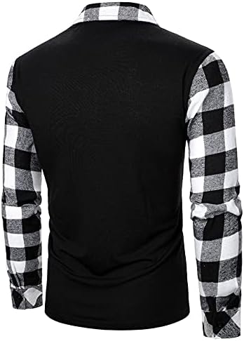גברים של פולו חולצות ארוך שרוול מזדמן צווארון גולף חולצה מזויף שני חלקים צבע התאמת חליפת צווארון לחתוך אתלטי חולצות