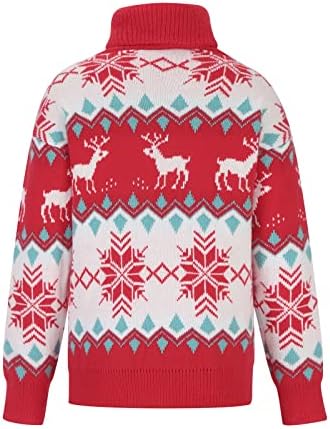 צווארון גולף הנשים סרוג סוודר חג המולד של פתית שלג סוודרים סוודר סוודר חורף סוודר מזדמן.