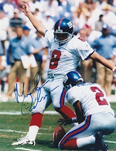 Morten Anderson New York Giants Action חתמה על 8x10 - תמונות NFL עם חתימה