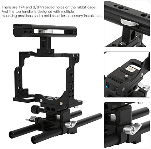 כלוב וידאו של מצלמת סגסוגת אלומיניום - מסגרת כלוב מצלמה דיגיטלית ארנב - יציב ועמיד - עבור ניקון Z6 Z7 DSLR אביזרים