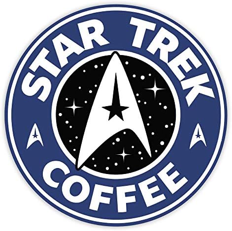 מדבקות מדבקות קפה מסע בין כוכבים 4 x 4