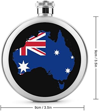 אוסטרלי דגל מפת 5 עוז בקבוק ירך דליפת הוכחת שתיית משקאות נירוסטה עבור אלכוהול ויסקי רום וודק חתונה קמפינג מסיבת מתנה
