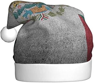 במצוקה מקסיקו דגל מצחיק מבוגרים קטיפה סנטה כובע חג המולד כובע לנשים & מגבר; גברים חג המולד חג כובע