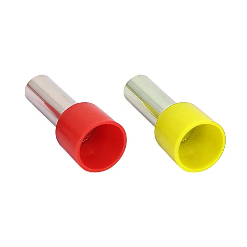 מסופי קצה סיכת צינור מבודד, חוט כבל חשמל מסתיים מחבר טבעת חזוק חבילה צהובה ואדומה של 210