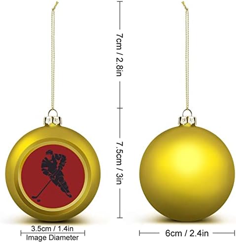 קריקטורה הוקי נגן חג המולד כדור מחוסמת תליית קישוטי חג המולד עץ אח מסיבת קישוטי 4 יחידות