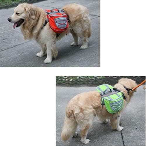 כלב רתם תרמיל עם כיסי צד עבור כלב נסיעות קמפינג טיולים חליפת עבור כלב עם 20 -30.7 צוואר היקף 27.5 -34.3 חזה היקף