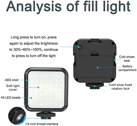 ערכת ytyzc מיקרו סוגר צילום תאורת PH מחזיק LED selfie חצובה ידית הקלטת ידית מייצב נייד