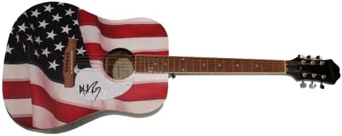 מייקל ריי חתם על חתימה בגודל מלא יחיד במינו מותאם אישית 1/1 דגל אמריקאי גיבסון אפיפון גיטרה אקוסטית עם ג 'יימס ספנס אימות ג' יי. אס. איי.